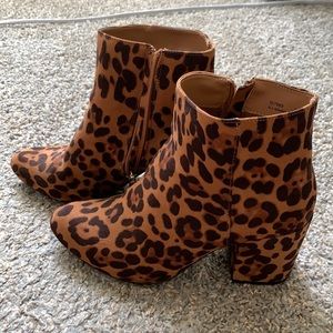 Leopard print boots